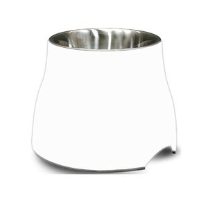 Elevated Dog Bowl Stainless Steel Small White nwt